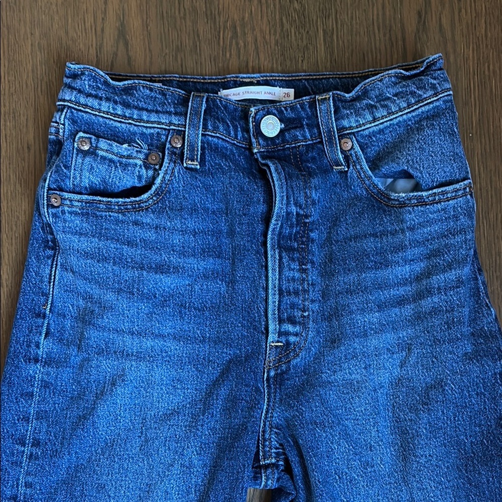 Levi’s ribcage straight ankle jeans size 26 - Picture 2 of 6